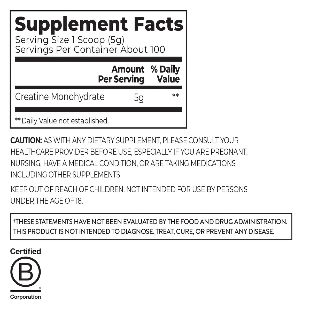 Creatine Monohydrate Powder
