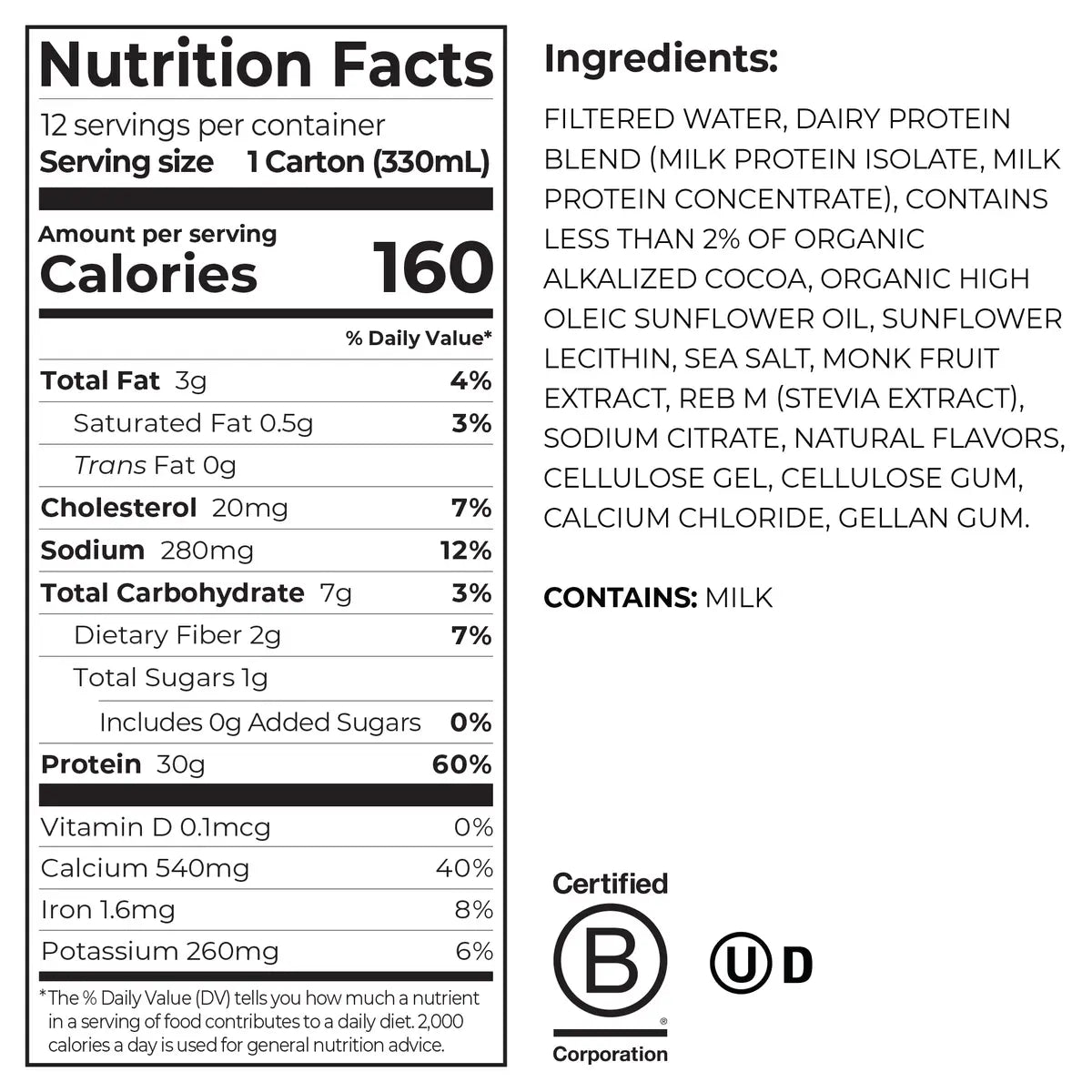 30g Protein Shake - Chocolate Fudge