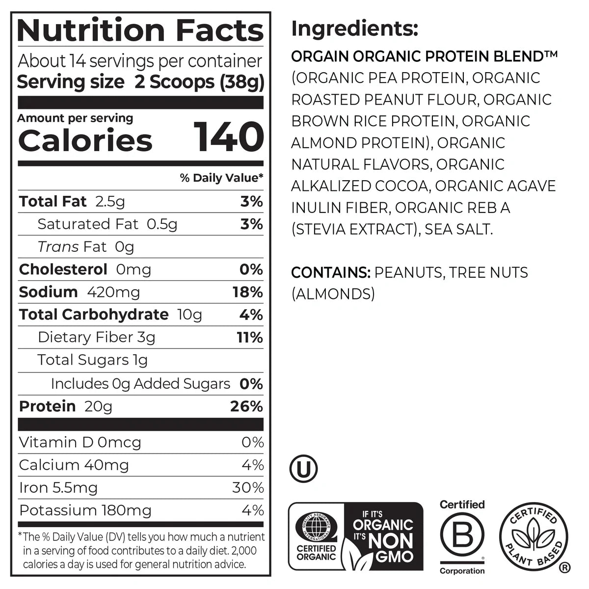 Nut Butter Protein Powder - Dark Chocolate Peanut Butter