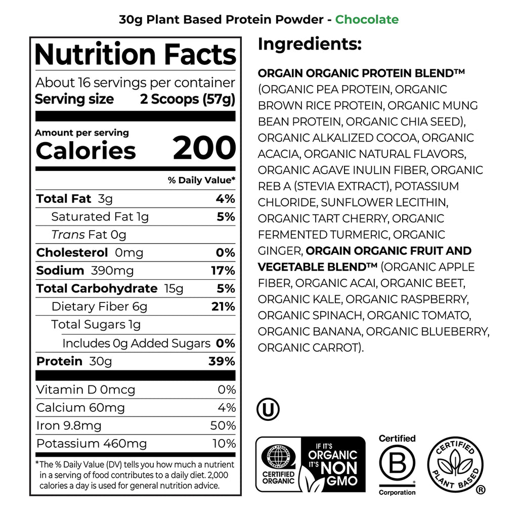 30g Plant Protein Powder - Chocolate